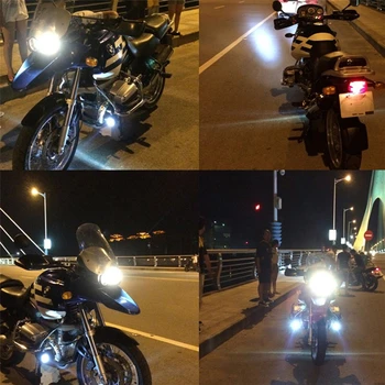 Modoao Motocykel LED Reflektor 125W 3000LM L5, Nepremokavé Jazdy Mieste Hlavu svetlo Hmlové Svetlo Prepínač Moto Príslušenstvo 12V 6000K