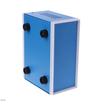 Modrá Kovový Kryt Projektu Prípade DIY Spojovacej skrinke 6.7
