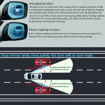 Modré Zrkadlo Spätné Zrkadlo Odlesky Dôkaz Zrkadlo Zase Signalizačná Kontrolka Vyhrievané Spätné Zrkadlo Pre-2018 Suzuki Vitara