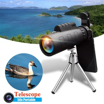 Moge 50X HD Zoom Optický Objektív Fotoaparátu Monokulárne Ďalekohľad, Mobilný Telefón, Fotoaparát, Ďalekohľad
