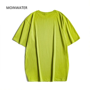 MOINWATER Ženy Nového Plus Veľkosť tričká Topy Lady Bavlna Bežné Nadrozmerné Tees T-shirt MT20083