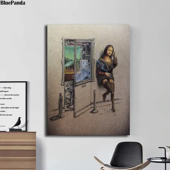 Mona Lisa Volanie Olej, Plátno, Maľovanie Vytlačí Obrázok Plagátu Na Stene Obývacej Miestnosti Dekorácie Domova