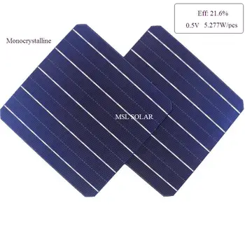 Monokryštalické solárnych článkov s Vysokou účinnosťou, 21.6% platovej triede 5.227 W diy mono solárny panel 100ks/Veľa