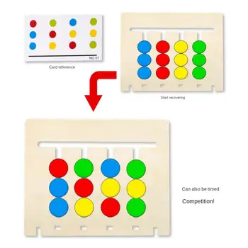 Montessori Drevené Hračky Štyroch Farbách a Ovocie Obojstranný Párovanie Deti Logické Uvažovanie Hra Predškolského vzdelávania naučiť sa