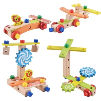 Montessori Hračky DIY Montáž Stoličky Drevené Hračky pre Deti Montessori Vzdelávacích Hračiek Predškolského Zmyslové Hračky Montessori Materiálmi