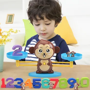 Montessori Matematika Rovnováhu Mierka Číslo Doskové Hry, Matematika Hry, Učiť sa Pridať a Odčítanie Materiál pre Dieťa Skoro Vzdelávacie Počítanie Hračka