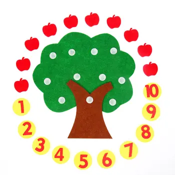 Montessori Materiál Non Tkané Montessori Apple Tree Vzdelávacieho Hračky Pre Batoľatá Juguetes Brinquedos MG2164h