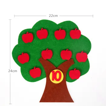 Montessori Materiál Non Tkané Montessori Apple Tree Vzdelávacieho Hračky Pre Batoľatá Juguetes Brinquedos MG2164h