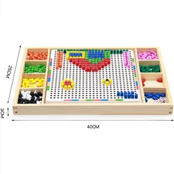 Montessori Vzdelávacích Drevené Hračky pre Deti Húb Nechtov Zmes Pravopisu Rada Hračka Multi-funkčné Múdrosť Tanier