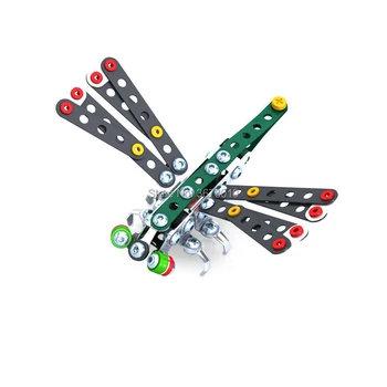 Montáž Kovových Model Súpravy Hračiek Stavebné Hádanky Kovové Dragonfly Motýľ Koníkov Modely Hádanky Súpravy Konštrukcia Hrať Nastaviť