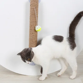 Montáž na stenu Mačky Poškriabaniu Stĺpec Brúsenie Zariadenie Bulík Mačky preliezkami Anti-Scratch S Bell Ball Hračka Pet Príslušenstvo