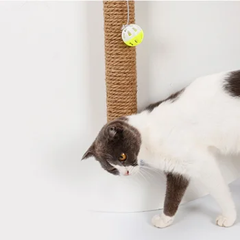 Montáž na stenu Mačky Poškriabaniu Stĺpec Brúsenie Zariadenie Bulík Mačky preliezkami Anti-Scratch S Bell Ball Hračka Pet Príslušenstvo