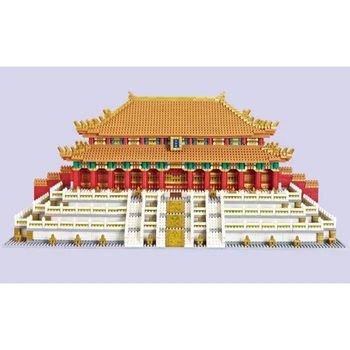 Montáž Čínskej Architektúry Zakázané Mesto Taihedian Stavebné Bloky model Mikro častice vzdelávacie hračky pre deti,