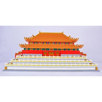 Montáž Čínskej Architektúry Zakázané Mesto Taihedian Stavebné Bloky model Mikro častice vzdelávacie hračky pre deti,