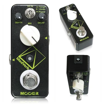 Mooer Modverb Modulácia Reverb efekt Elektrická Gitara Pedál Hĺbka Kazu Kontroly Flanger napríklad vibrato Phaser Prepínač
