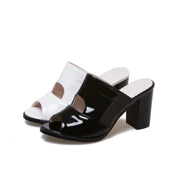 MORAZORA 2020 plus veľkosť 47 žien sandále pu letné topánky otvorené prst vysoké podpätky sandále žena duté večierok šaty topánky žena