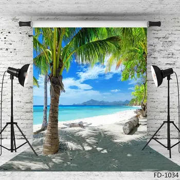 More, pláž tému narodeninovej party banner pozadí dekorácie baby sprcha deti plagát backgdrop obrázok studio kokosový mountai