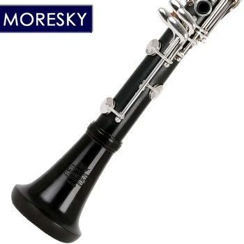 MORESKY Profesionálne Eben Klarinet bB naladiť 18 Tlačidlo Strieborné pozlátené medi Masívneho dreva klarinet SR-136