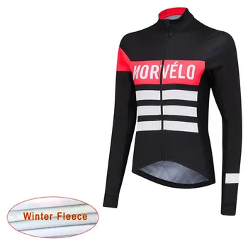 Morvelo 2020 Zimné Cyklistika Dres Ženy Thermal Fleece, Dlhý Rukáv, Cyklistické Oblečenie, Vetru MTB Bike Jersey Bunda Ciclismo