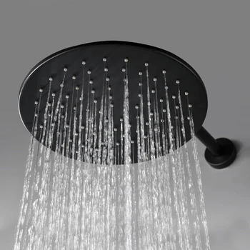 Mosadz Black Vaňa Sprcha Kohútikov Daždi Hlavu Kúpeľňa So Sprchou Nastaviť Dvojité Funkcia Sprej, Ručné Sprchy Systém Na Stenu