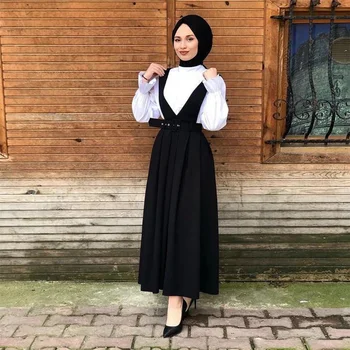 Moslimské Oblečenie Žien Kaftane Marocain Islamské Oblečenie Popruh Šaty Jar Ramadánu Dlhé Sukne Turecko Vestidos Kaftan Abaya