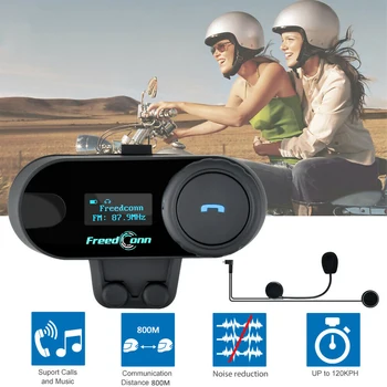 Moto Prilba Bezdrôtový Headset pre 3 Užívateľov TCOM-SC 2,4 GHz, Bluetooth, Motocyklové FM Rádio Prilba Komunikačný Headset podpora Rádia FM