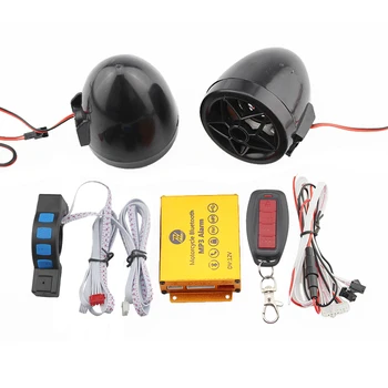 Motocykel Bluetooth, MP3 Prehrávač Hudby Alarm Moto Anti-theft Bezpečnostný Systém, Diaľkové Ovládanie, FM Rádio, Audio Ochrany TF Kariet USB