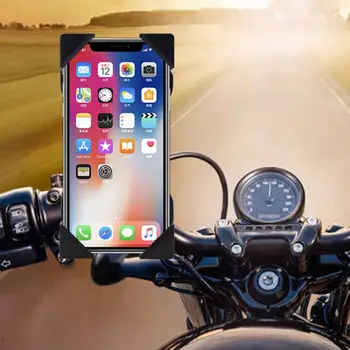 Motocykel Riadidlá Montáž USB Nabíjanie Mobilného Telefónu, GPS Držiak na Stenu Stojan