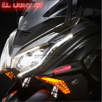 Motocykel Svetlo LED DIY Reflexné EL Studené Svetlo Nálepka pre KYMCO XCITING 250 300 500 400 CENTRE 125/200/300/350