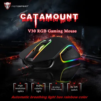 Motospeed V30 USB Káblové pripojenie Hernej Myši 3500DPI Myší s LED Podsvietený pre badayer racing je pre vás Hra, Hráč