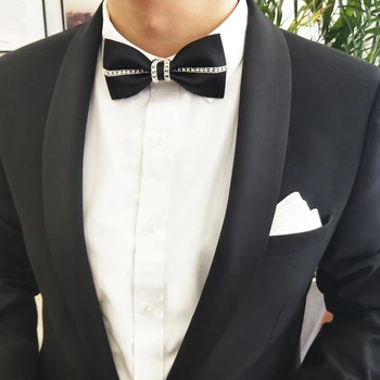 Motýlik pre mužov hodvábne svadobné luxusné, ručne vyrábané diamond kravata originálny dizajn značky najnovšie retro bowtie hanky nastaviť na podnikanie