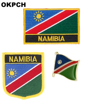 Mozambik vlajka patch odznak 3ks Sada Záplat pre Oblečenie DIY Dekorácie PT0133-3