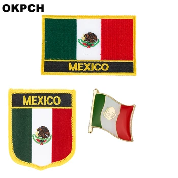 Mozambik vlajka patch odznak 3ks Sada Záplat pre Oblečenie DIY Dekorácie PT0133-3