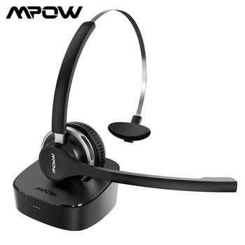 Mpow HC3 Office Bezdrôtový Headset Bluetooth V5.0 Business Headset s dvojité potlačenie Šumu Mikrofónu pre Hovor Trucker Ovládače