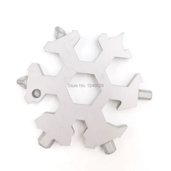 MQ-181 tvar kľúča skrutkovač keychain snowflake multi nástroj vonkajšie kľúč reťazca