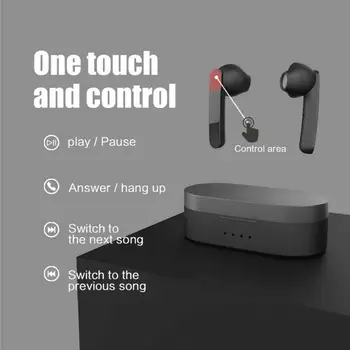 MS-T12 Potlačením Hluku HiFI Stereo Slúchadlá Bluetooth Bezdrôtové Slúchadlá Športové Nepremokavé In-ear Slúchadlá s Power Bank