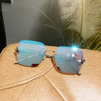 MS Ženy, slnečné Okuliare bez obrúčok UV400 Dizajnér Značky Vysokej Kvality Gradient Slnečné Okuliare Žena oculos S Box