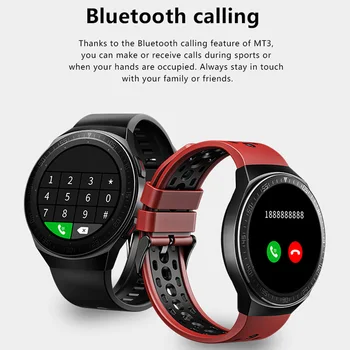 MT3 Hudby Smart Hodinky 8G Pamäť Mužov Bluetooth Hovor plne Dotykového Displeja Vodotesný Nahrávanie Funkcia MT2 MT-3 Módy Smartwatch