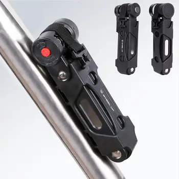 MTB Skladací Bicykel Lock Professional Anti-theft Kovový Skladací Bicykel Lock Klávesy Heslo Anti-cut Bezpečnosť