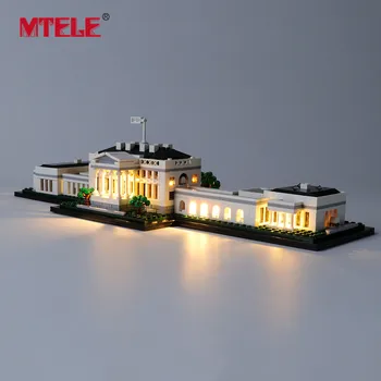 MTELE Značky LED Svetlo Do Auta Pre Architektúry Rad Bieleho Domu Hračky Kompatibilný S 21054