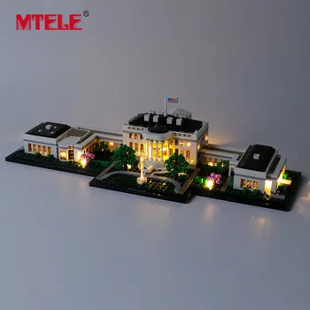 MTELE Značky LED Svetlo Do Auta Pre Architektúry Rad Bieleho Domu Hračky Kompatibilný S 21054
