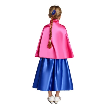 MUABABY Dievča Anna Šaty detský Letný Kvet Bavlny Kráľovná Elsa Fantasy Princezná Halloween Party Kostým 2-10 TON v roku 2020