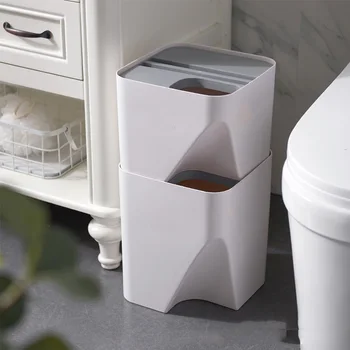 Multi-Funkčná Kuchyňa Koša Na Recykláciu Koša Stohovať Do Komunálneho Odpadu Triedenie Suché, Mokré Oddelenie Koša Pre Domáce