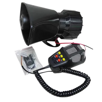Multi-funkčné 100W 7 Zvuk Auta Elektronické Výstražné Sirény Motocyklový Alarm Hasiči Ambulancie Reproduktor S MIKROFÓNOM