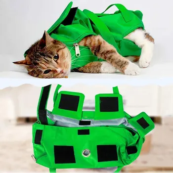 Multi-Funkčné Pes/Mačka Starostlivosti Záchytné Vaky pre určenej na Kúpanie, Umývanie, Strihanie Nechtov Zelená/Modrá Mačka vykonávať dodávky XH8Z