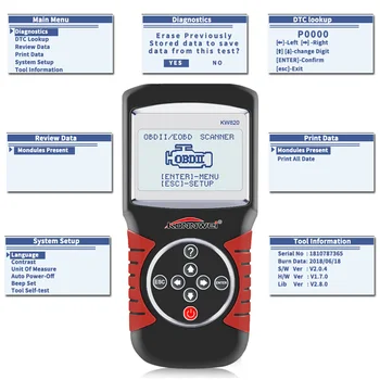 Multi-jazyky Auto OBDII EOBD Diagnostický Nástroj pre VW/Ford/Nissan/Benz/BMW/Honda/Toyota/KIA Live Code Reader & Scan Nástroj