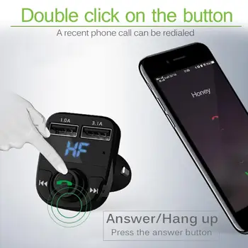 Multifunkčné Bluetooth, FM Vysielač pre Auto s Dual 3.1 Nabíjanie pomocou pripojenia USB Porty Hands-Free Car Nabíjačky, Rádio Prijímač, MP3