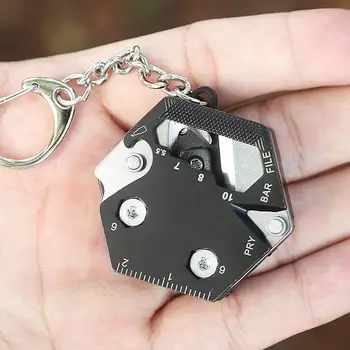 Multifunkčné Hexagon Mince Vonkajšie výchovy k DEMOKRATICKÉMU občianstvu Nástroja Šesťhran Skladacie Mince Nôž Keychain Skrutkovač Vrecku Násobne Mini coltello Výstroj Pee