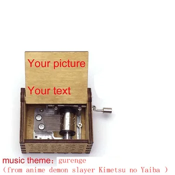 Music theme gurenge Démon Vrah Kimetsu Č Yaiba otvorenie hudby cosplay Rekvizity Kamado Tanjirou Nezuko tlač strane music box