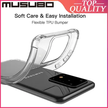 Musubo Luxusné puzdro Pre Samasung Galaxy S20 Ultra S20 Plus S10 S9 Poznámka 10 + 5G Kryt Priehľadný Shockproof Silikónové Ochrany